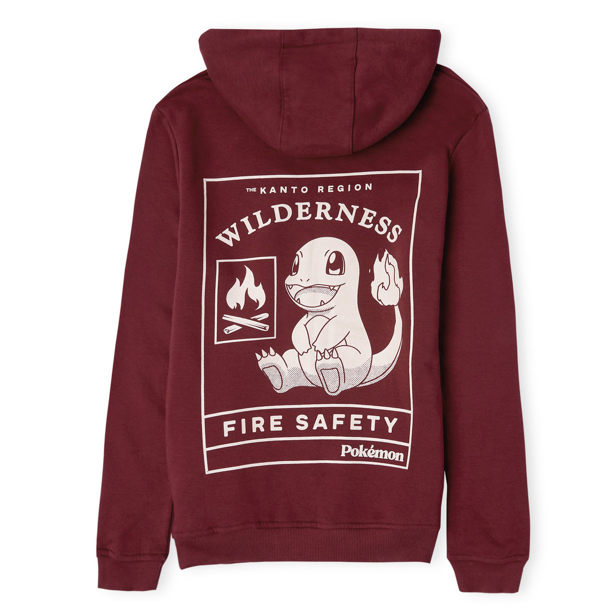 Pokémon Woodland Fire Safety Hoodie - Burgundy