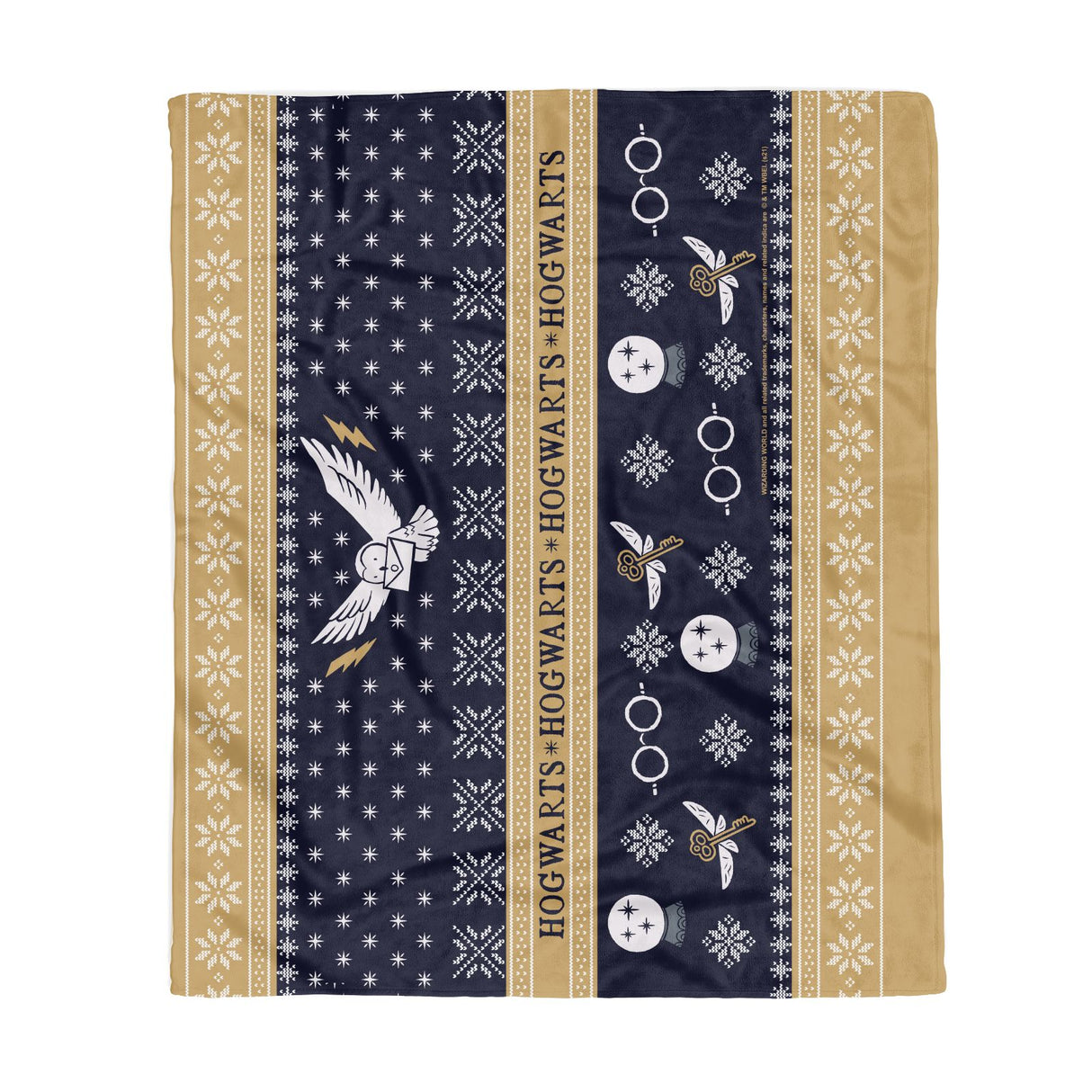 Harry Potter Hogwarts Christmas Fleece Blanket