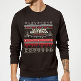 Stranger Things Hawkins Christmas Unisex Christmas Jumper - Black