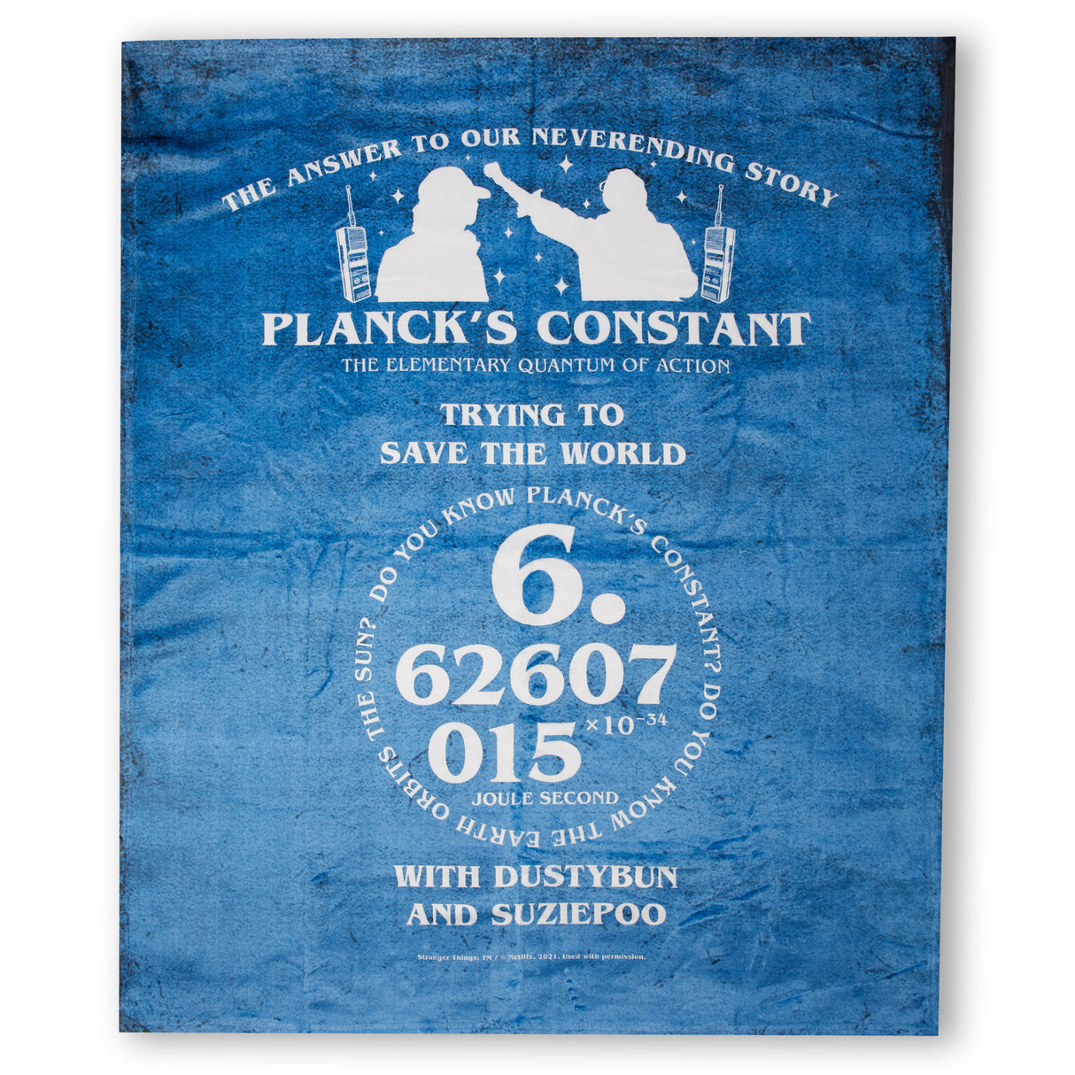 Stranger Things Planck's Constant Fleece Blanket