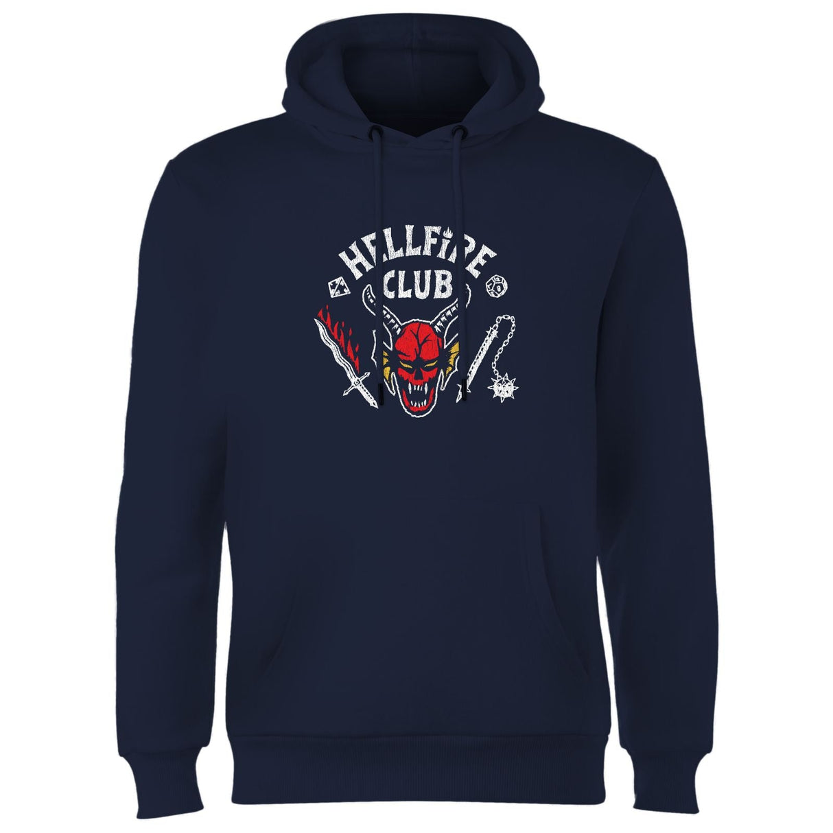 Stranger Things Hellfire Club Vintage Hoodie - Navy