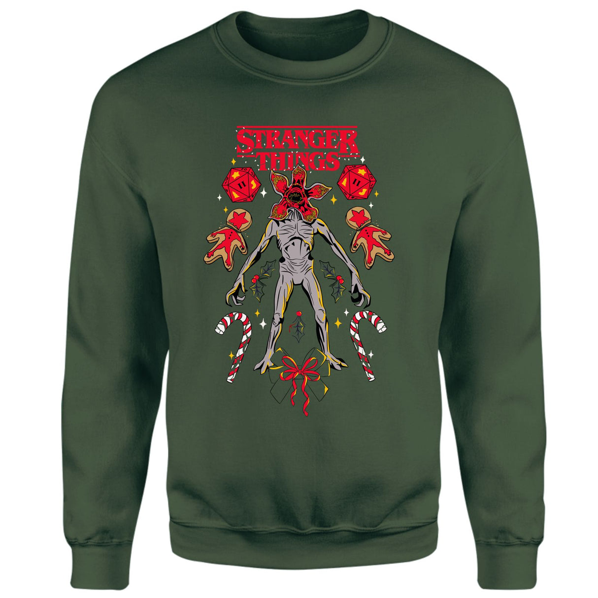 Stranger Things Demogorgon Christmas Christmas Jumper - Green