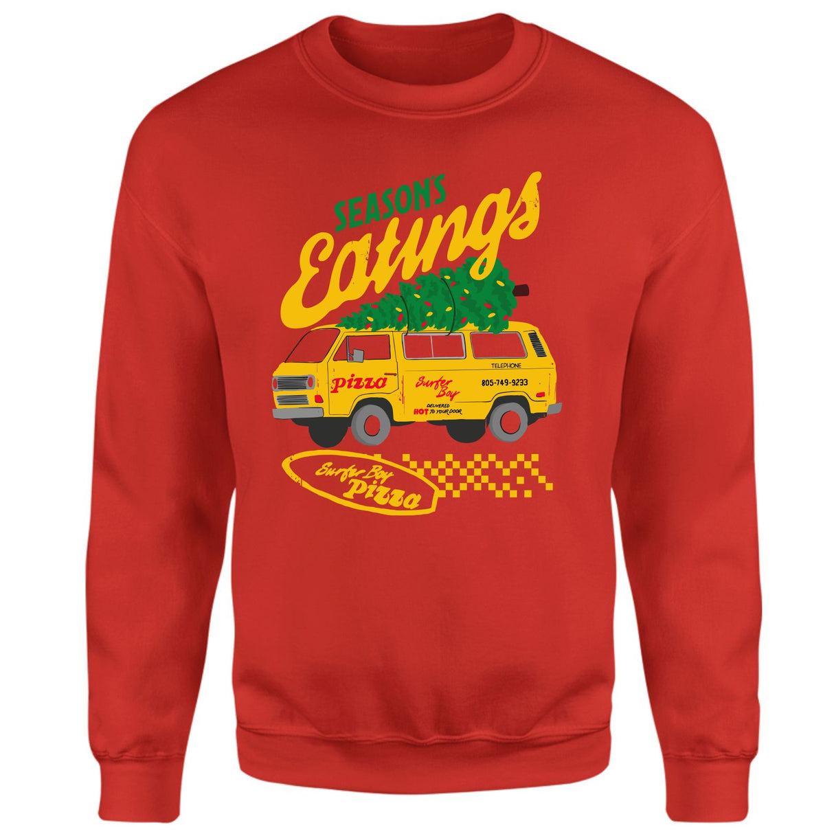 Stranger Things Season's Eatings Christmas Jumper - Red