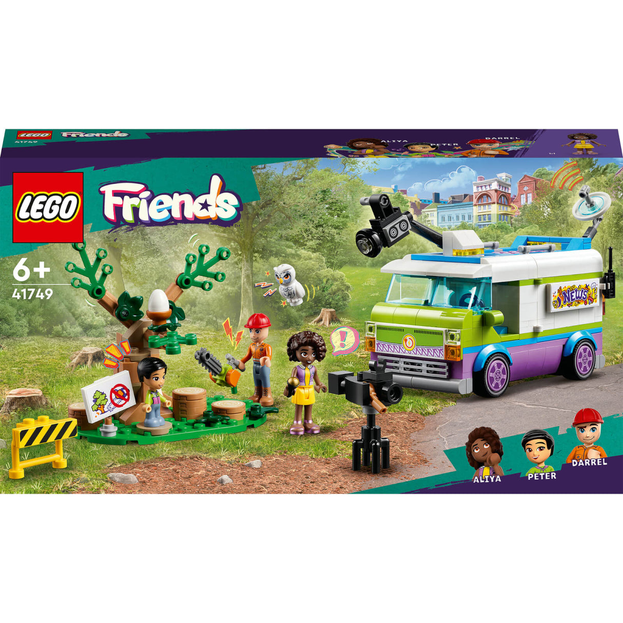 LEGO Friends Newsroom Van Animal Rescue Toy Playset (41749)