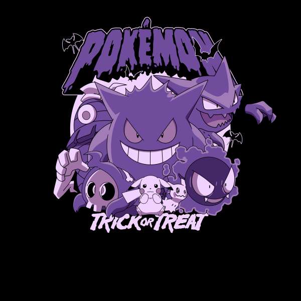 Pokemon Trick Or Treat T-Shirt - Black