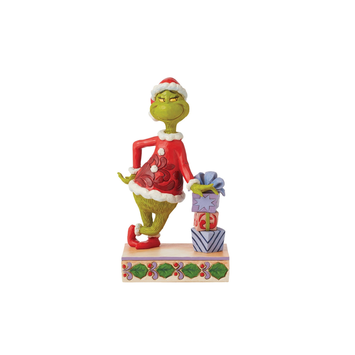 Enesco Grinch Leaning on Gifts Figurine (20.5cm)