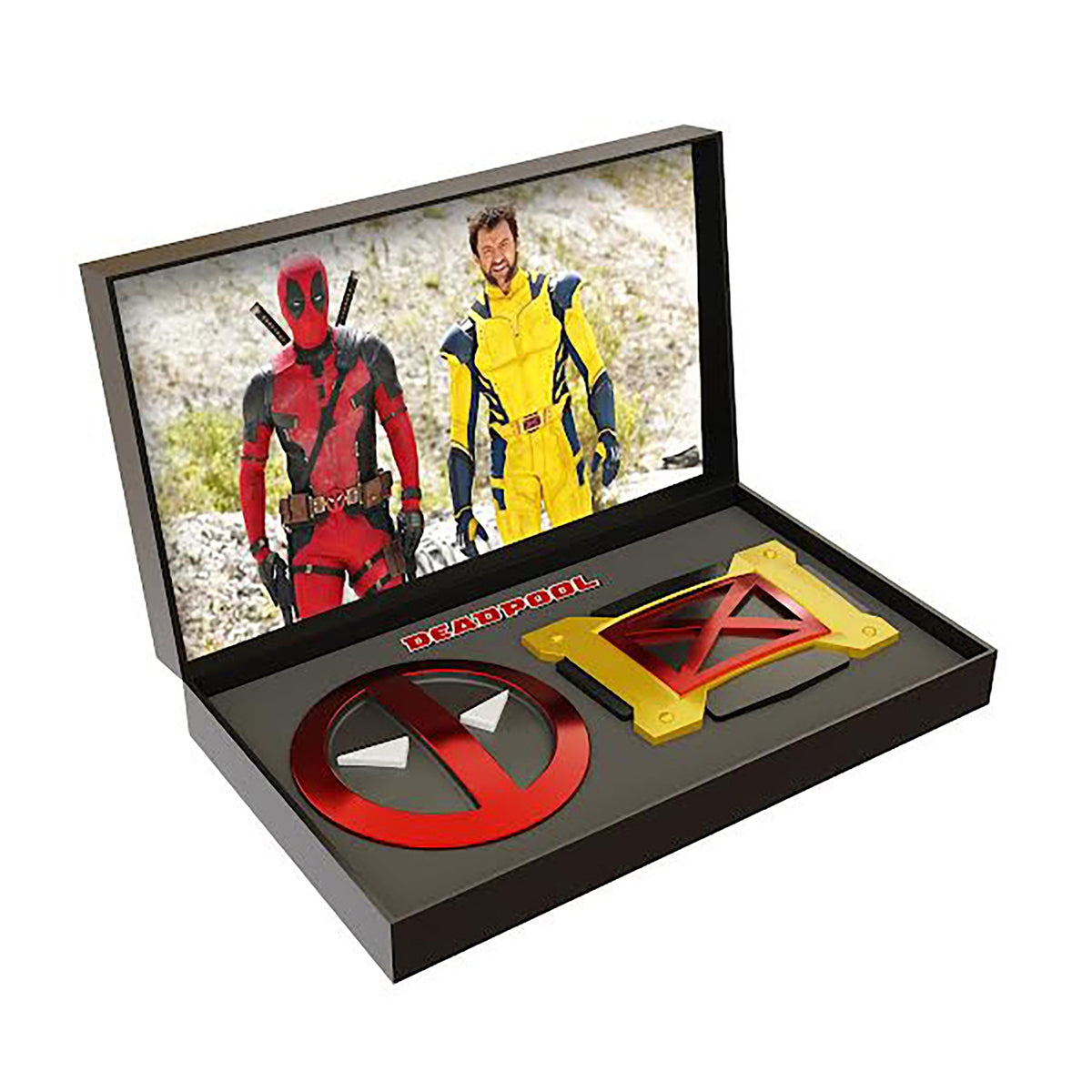 Deadpool Wolverine Oversized Belt Icons Pin Set