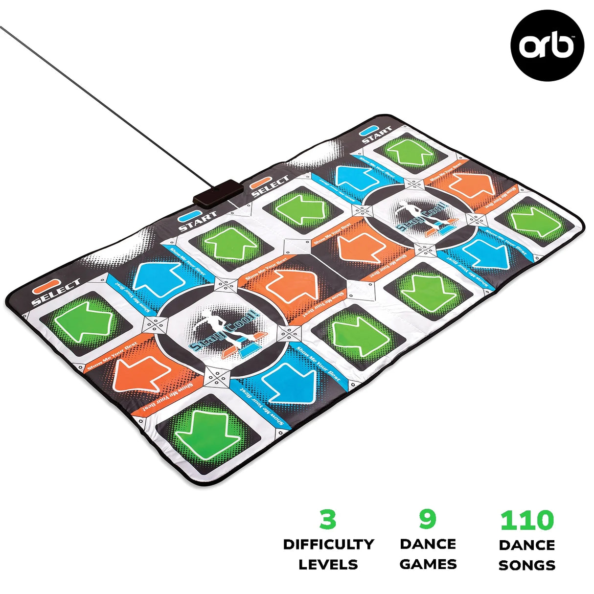 Retro Arcade Dance Mat (2 Player, 9 Games, 110 Built in Songs)