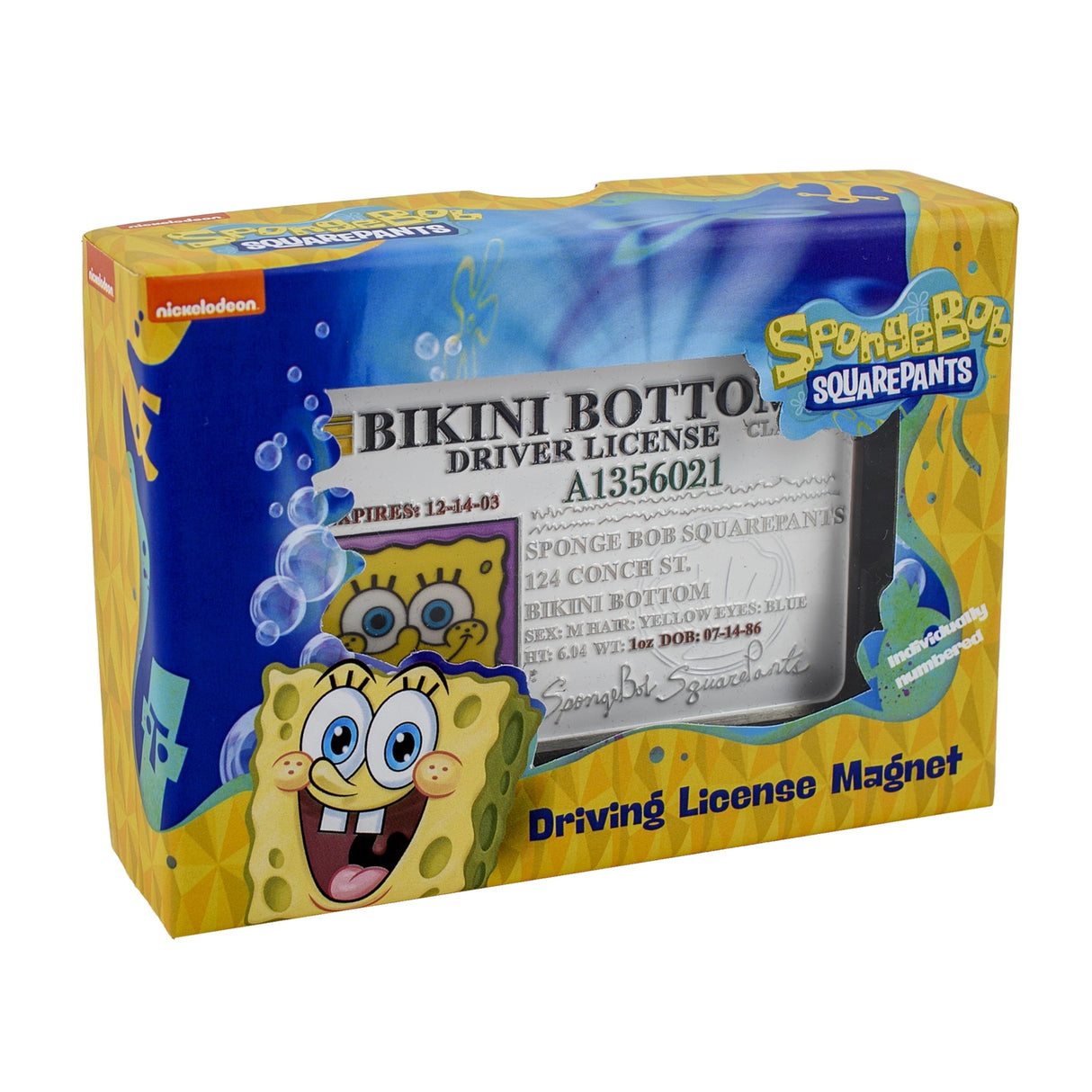 Spongebob Squarepants Replica Driving License Magnet