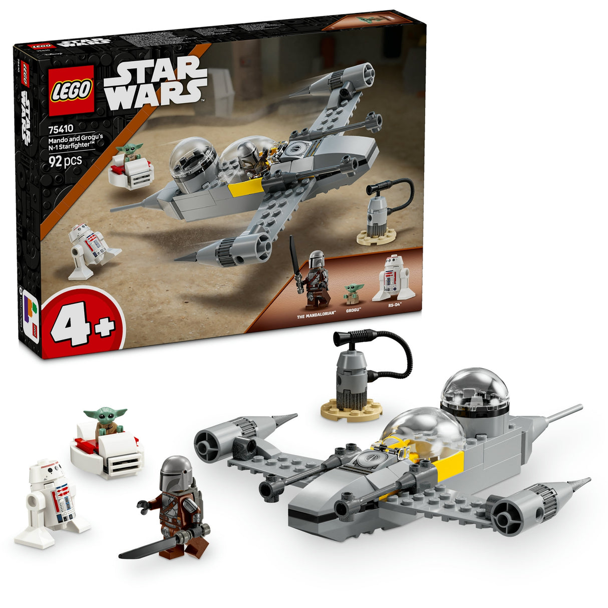 LEGO Star Wars Mando and Grogus N-1 Starfighter Set 75410