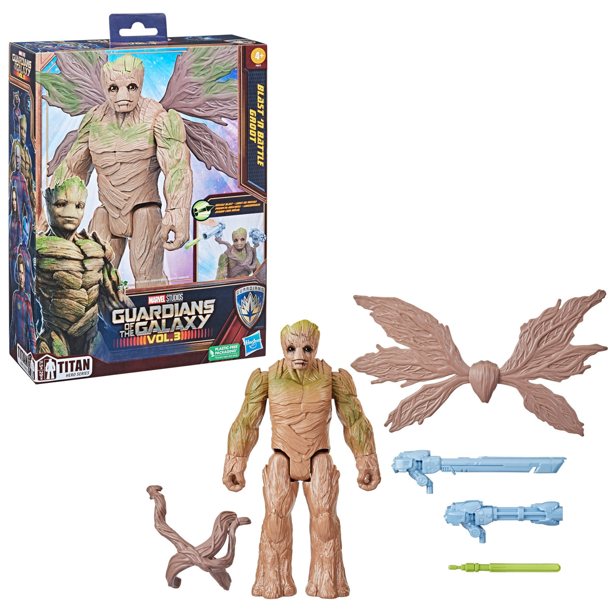 Hasbro Marvel Studios' Guardians of the Galaxy Vol. 3 Titan Hero Series Blast 'N Battle Groot Action
