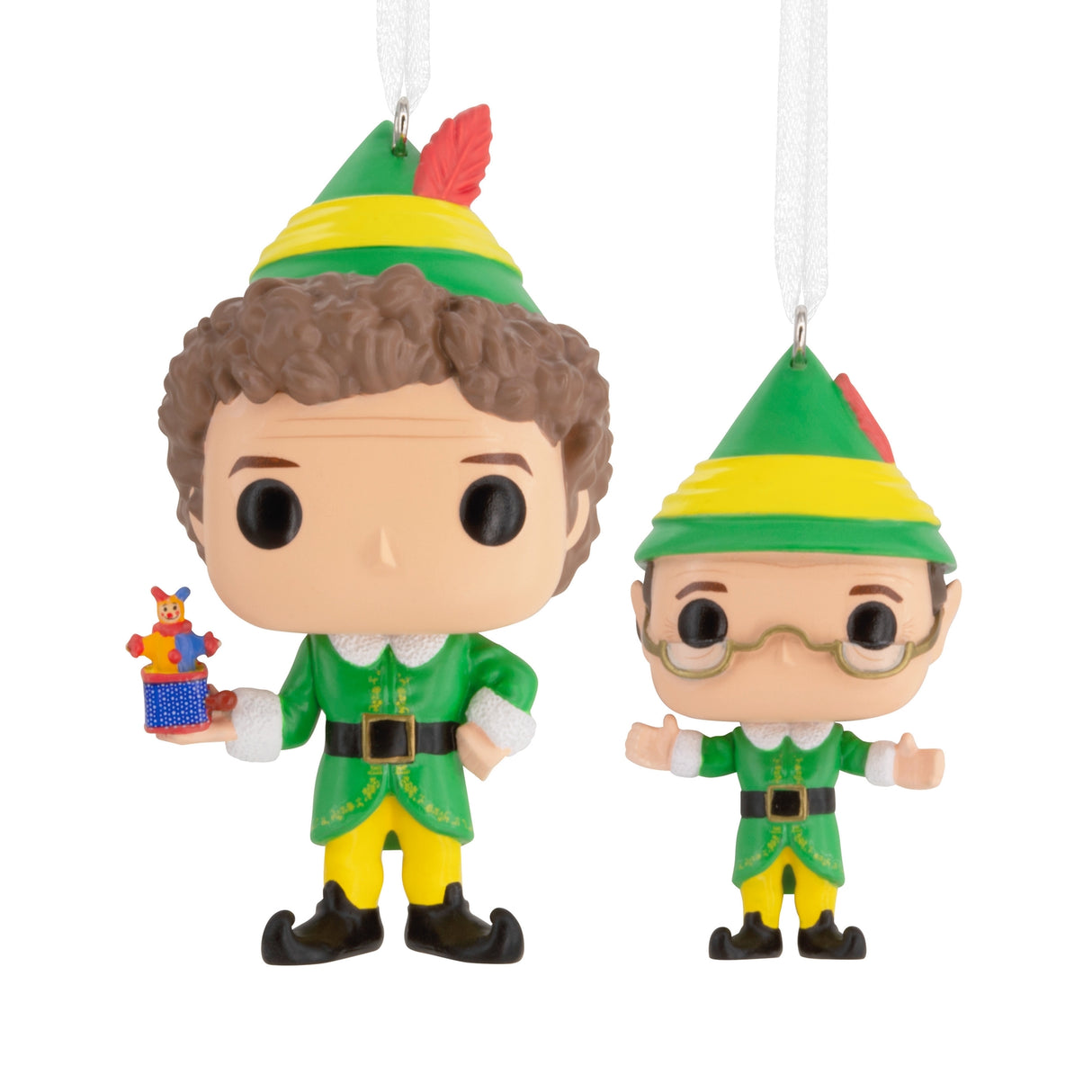 Hallmark Funko POP Elf Christmas Ornaments - 2 Pack Buddy  Papa Elf