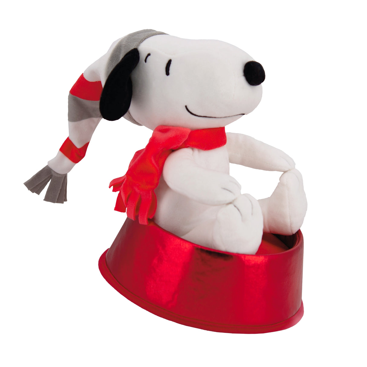 Hallmark PEANUTSTM Plush Christmas Tree Topper - SNOOPY  Dog Bowl