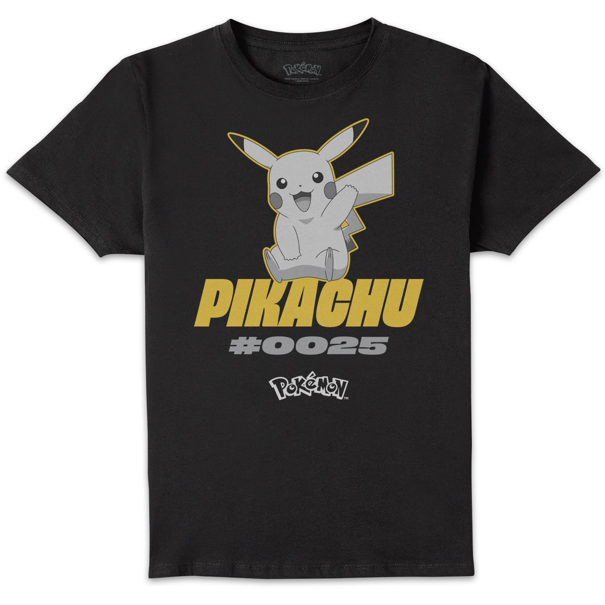 Pokémon Pikachu #0025 T-Shirt - Black