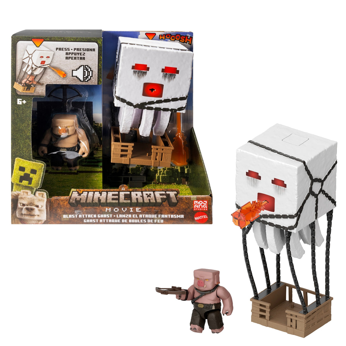A Minecraft Movie Action Figure Blast Attack Ghast 25 cm