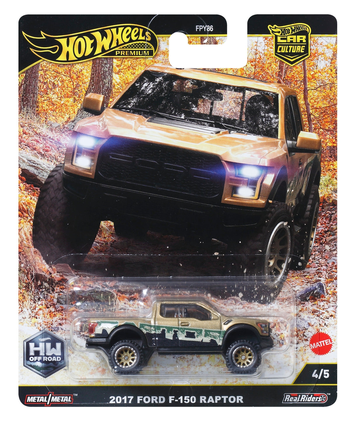 Hot Wheels Premium Car Off Road 17 Ford F150 Raptor