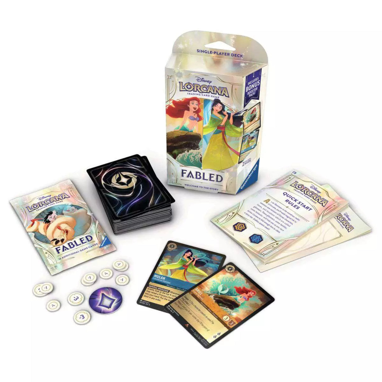 Disney Lorcana Trading Card Game Set 9 - Fabled Starter Deck B