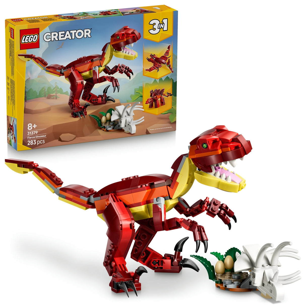 LEGO Creator 3in1 Fierce Dinosaur Figure Building Toy 31379