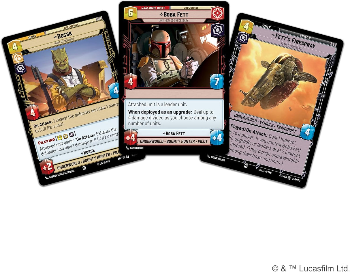 Star Wars: Unlimited Jump To Lightspeed Boba Fett Spotlight Deck