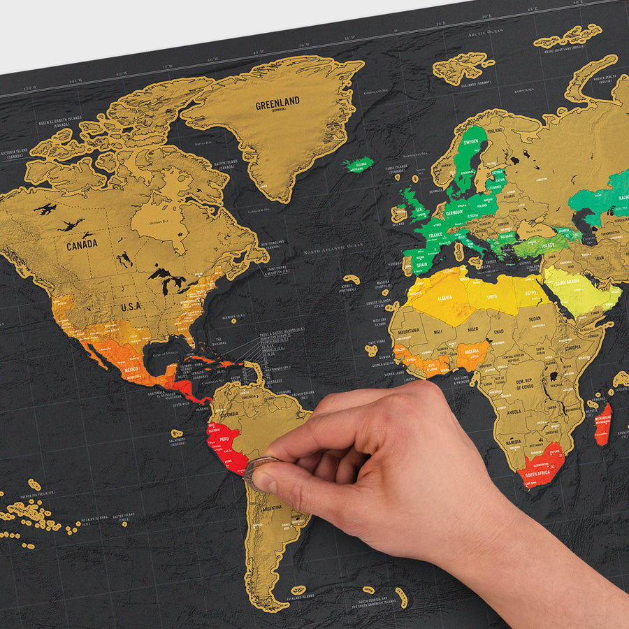 scartch off world map