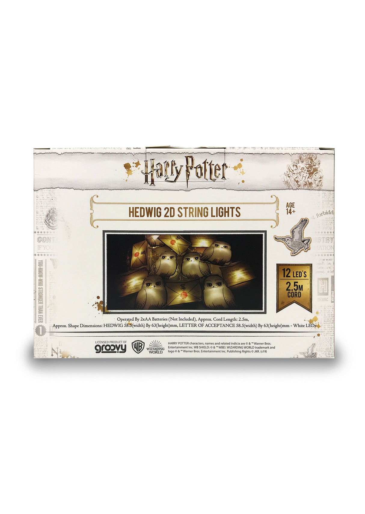 Harry Potter: Hedwig & Letter of Acceptance 2D String Lights
