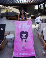 ClaireaBella Womens Personalised Beach Towel - Bride