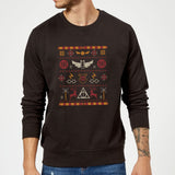 Official Harry Potter Christmas Knit Sweatshirt - Black