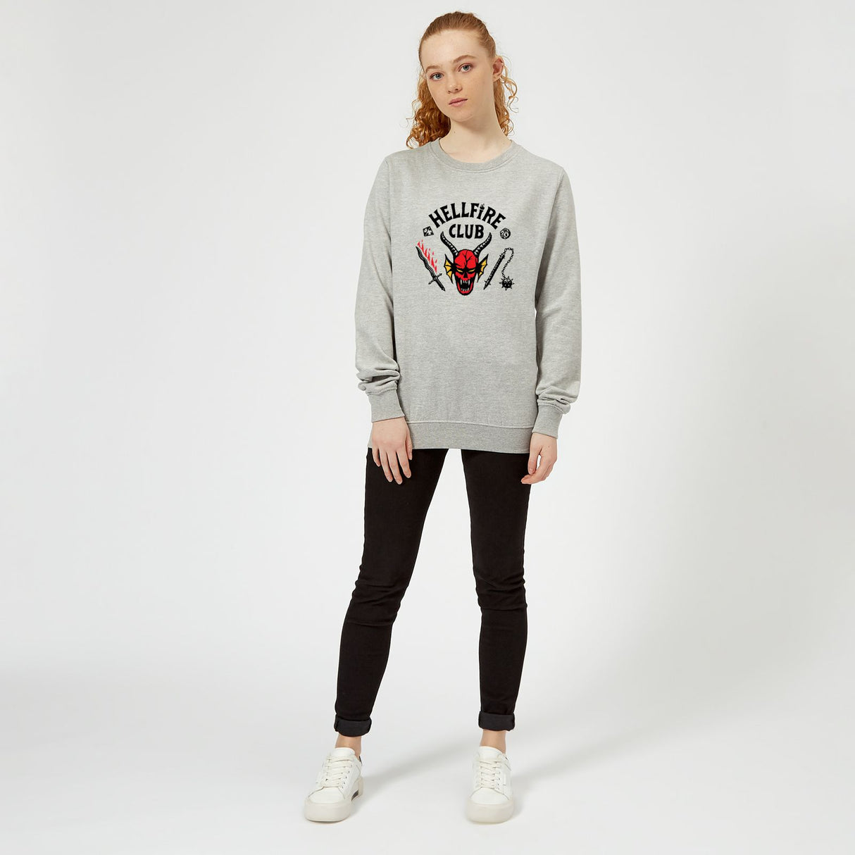 Official Stranger Things Hellfire Club Sweatshirt - Grey
