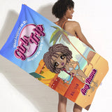 ClaireaBella Womens Personalised Beach Towel - Girls Trip