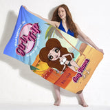 ClaireaBella Womens Personalised Beach Towel - Girls Trip