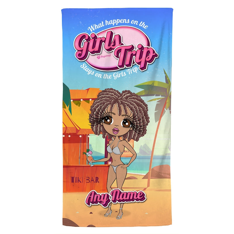 ClaireaBella Womens Personalised Beach Towel - Girls Trip