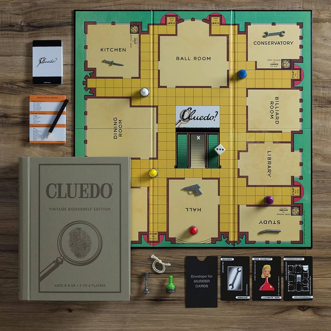 Cluedo Vintage Bookshelf UK Edition