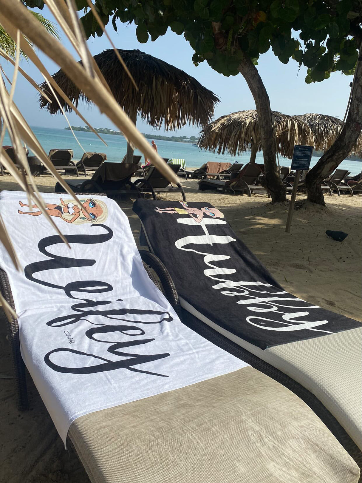 ClaireaBella Womens Personalised Beach Towel - Wifey
