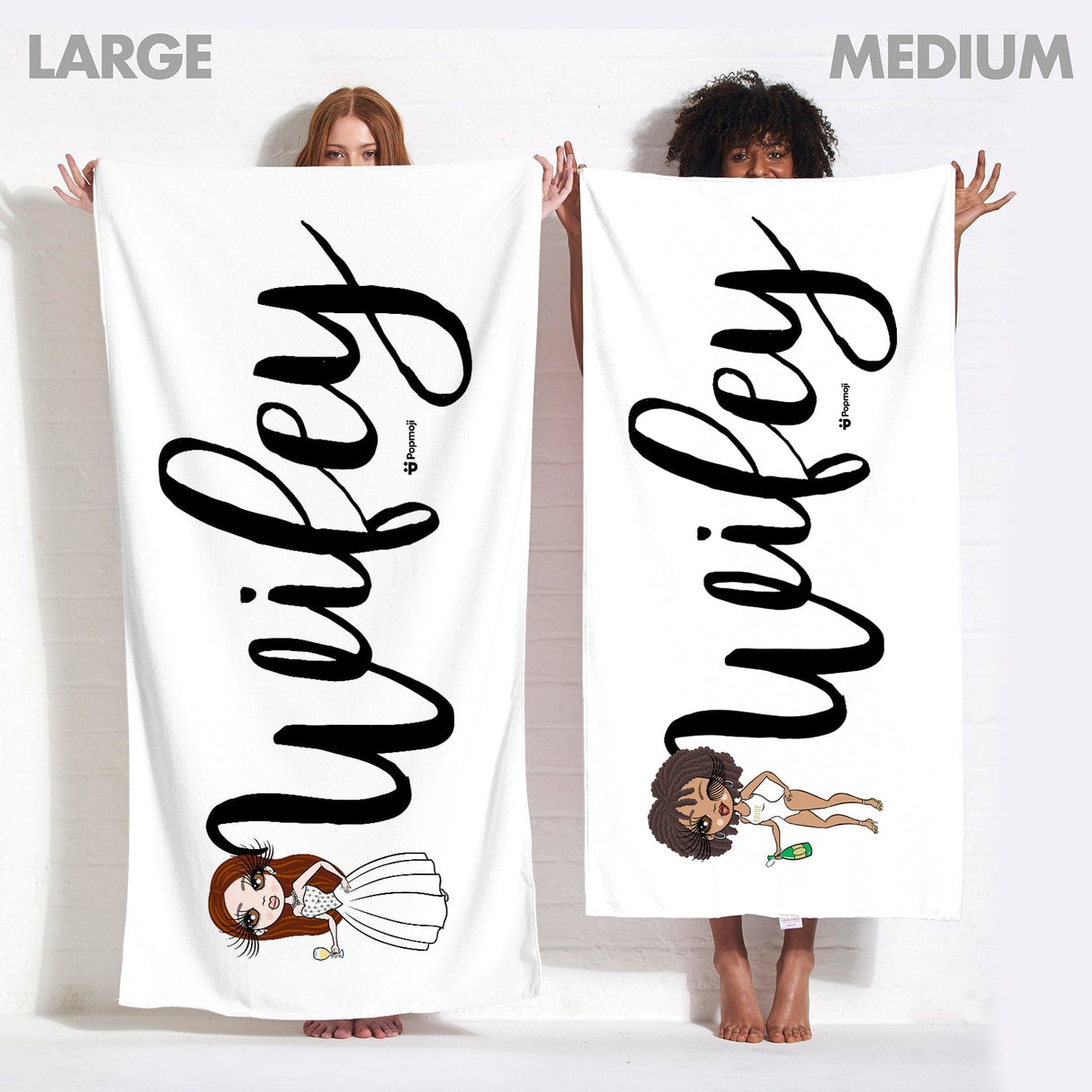 ClaireaBella Womens Personalised Beach Towel - Wifey