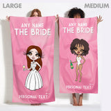 ClaireaBella Womens Personalised Beach Towel - Bride