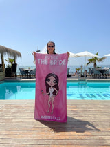 ClaireaBella Womens Personalised Beach Towel - Bride