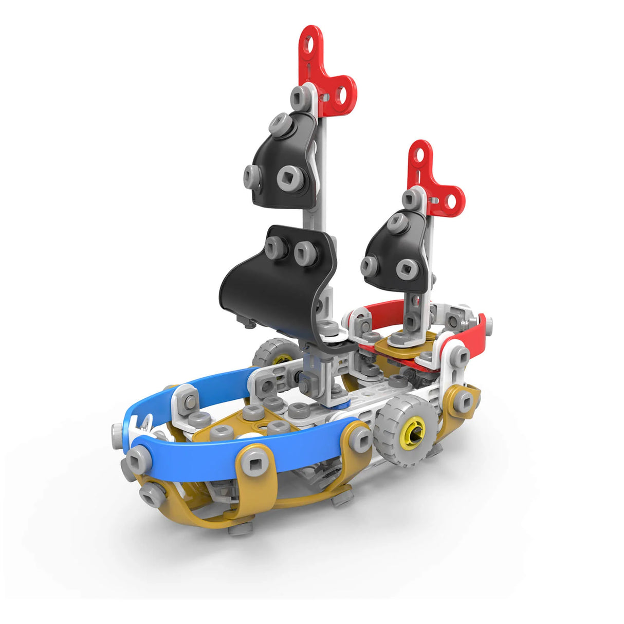 Build & Play Kids Pirate Ship Construction Set Toy