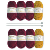 Eaglemoss Harry Potter Gryffindor Mittens & Slouch Socks Knit Kit
