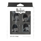 The Beatles Set Of 4 Pins