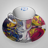 DC Comics Justice League Collectors Plate & Mirror Mug Set