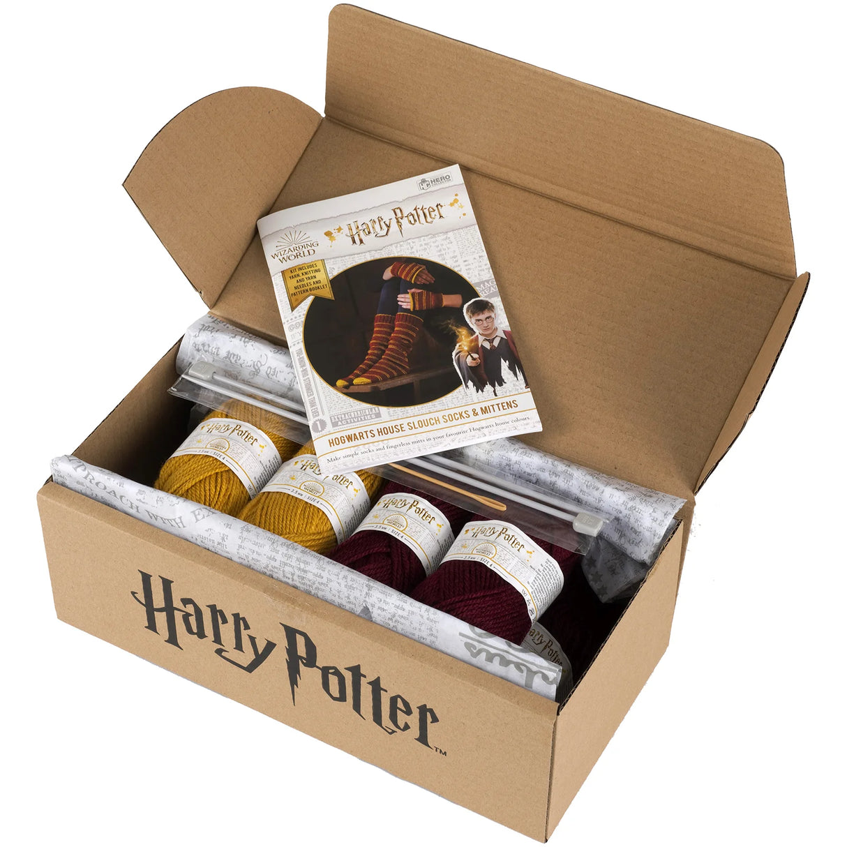 Eaglemoss Harry Potter Gryffindor Mittens & Slouch Socks Knit Kit