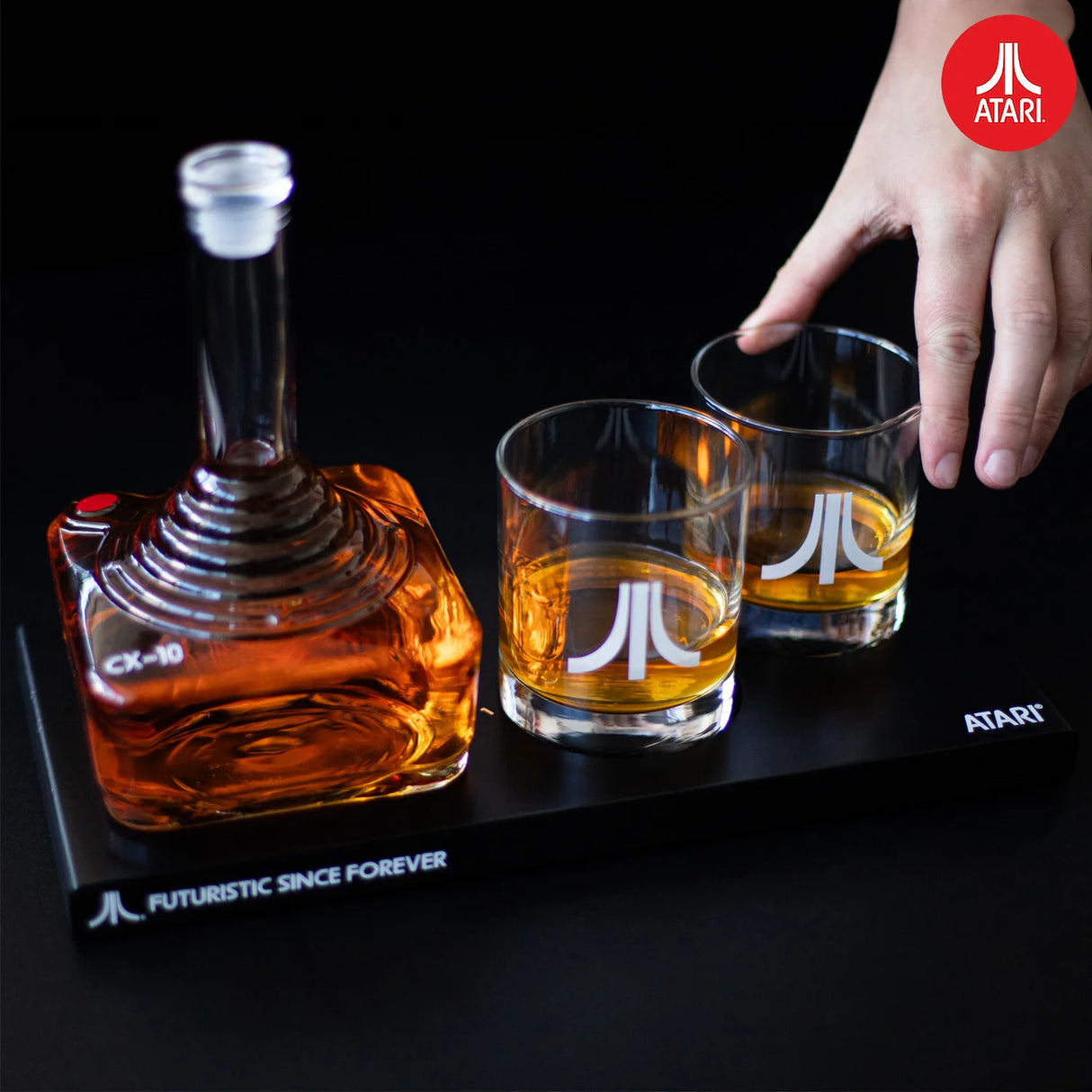 Official Atari 3D Joystick Decanter Set. Decanter 750ML and Glasses 200ML