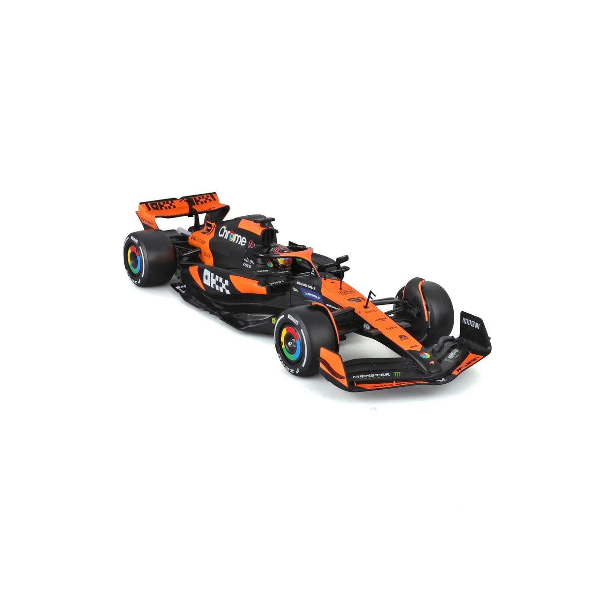 Bburago F1 Mclaren MCL38 2024 With Piastri Helmet 1:24 Scale Model