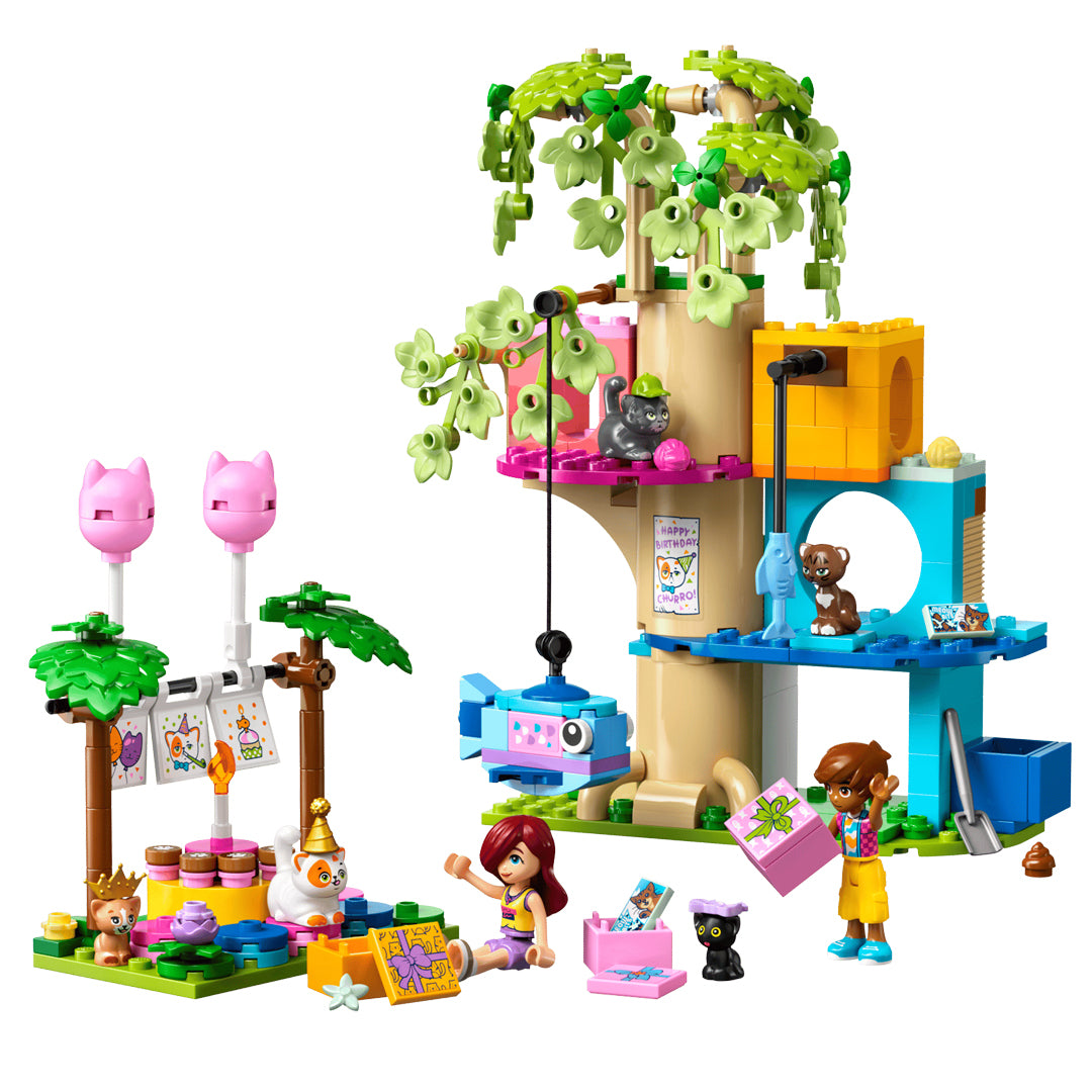 LEGO Friends Cat Birthday Party & Tree House Building Kit Toy 42666