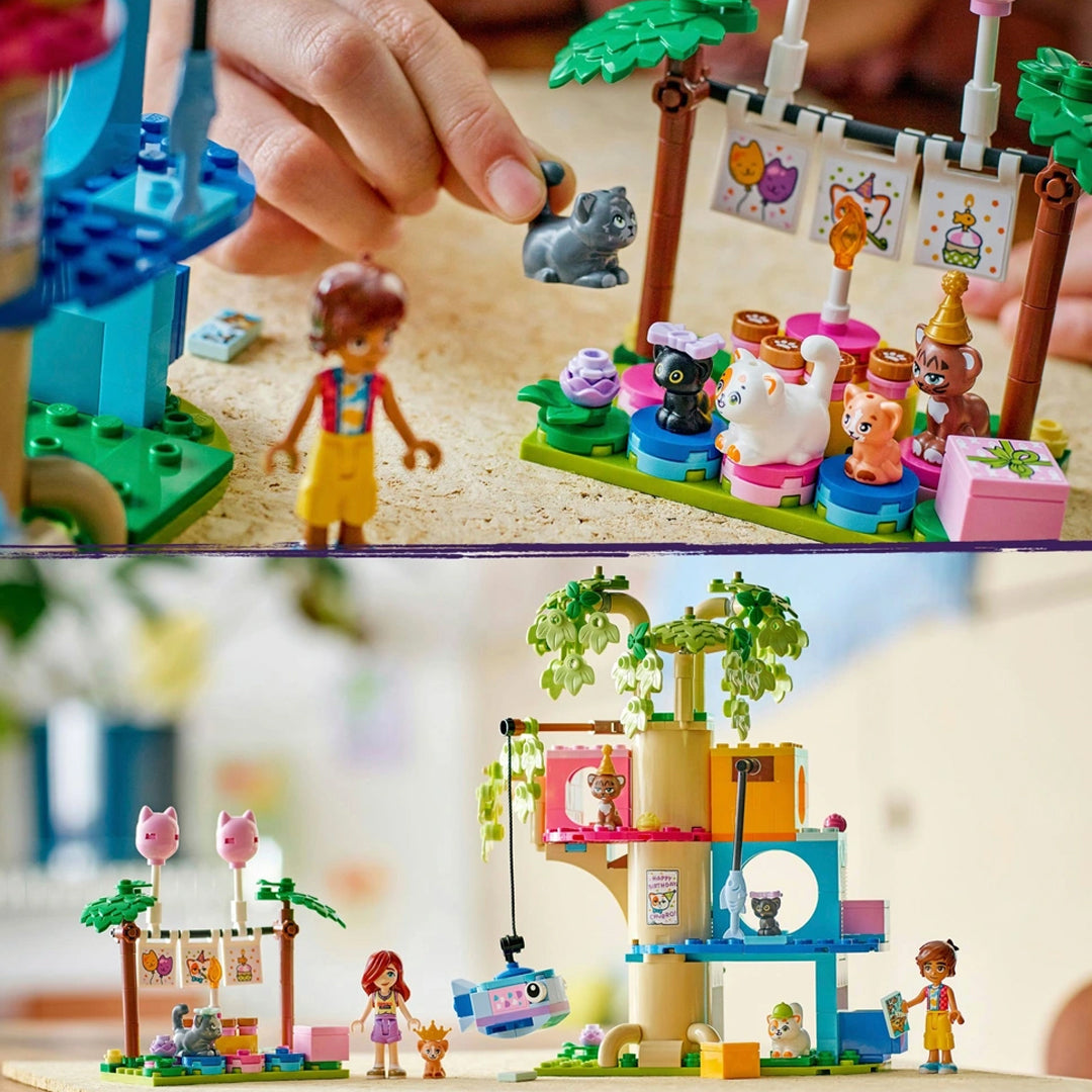 LEGO Friends Cat Birthday Party & Tree House Building Kit Toy 42666