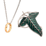 The Lord Of The Rings The One Ring In A Chain & Frodo's Brooch Set