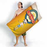 ClaireaBella Mens Personalised Beach Towel - Beer
