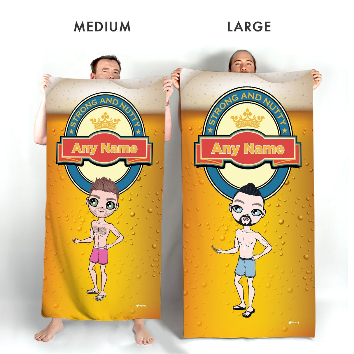 ClaireaBella Mens Personalised Beach Towel - Beer