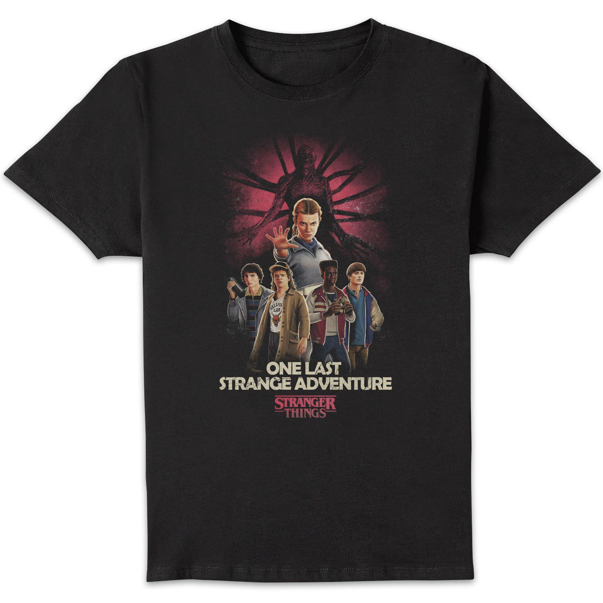 Stranger Things  One Last Stranger Adventure T-Shirt - Black