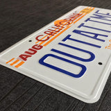 Back To The Future Replica 1/1 "Outatime" DeLorean License Plate